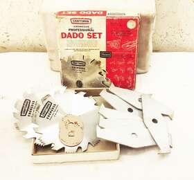 9-32473 Craftsman Vtg Usa Kromedge Professional Dado Set 32473 8 Inch 5/8 Arbor