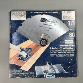 9-32495 Craftsman Vtg Sears Kromedge 7-1/2 Inch Master Combination Saw Blade 60t #32495 Nos
