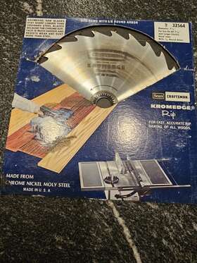 9-32564 Craftsman Sears Kromedge Rip Saw Blade Fast Accurate Sawing Of Wood