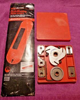 9-3200 Craftsman 922271 Sears Bench/table Saw Molding Head #9-3200 And Dado Insert #922271