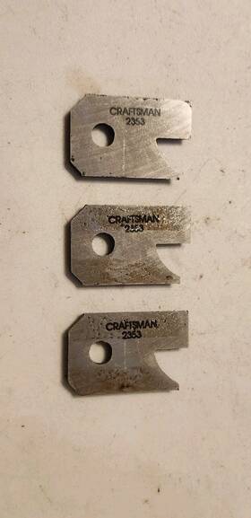 92353 Craftsman Sears Molding Head Cutter Bit 3pc Set Cabinet Door Lip
