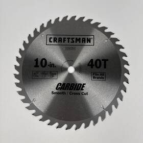 926534 Craftsman 26534 10 Inch X 40 Tooth 5/8 Arbor Carbide Smooth Cross Cut Circular Blade