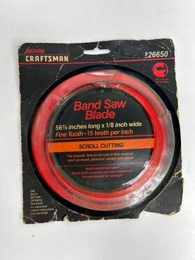 926650 Craftsman 56 7/8 Inch X 1/8 15 Tpi Band Saw Blade P/n 26650 Vtg Nos Oem