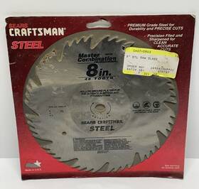 932164 Craftsman Steel 8 Inch Master Combination Blade 48 Tooth 5/8 Arbor Made Usa