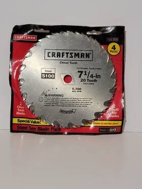 932300 Craftsman 4-pack Usa S100 Steel Saw Blade 7-1/4 Inch - 2 Chisel Tooth / Cutoff Rip
