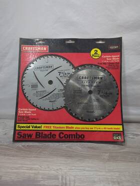 932301 Craftsman 2 Carbide Tipped Saw Blades 7 1/4 Inch Finish Cutting Wood New Sealed