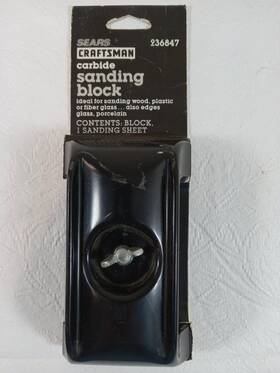 936847 Craftsman Vtg Sears Carbide Sanding Block New In Package Usa