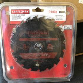 937668 Craftsman 6-1/2 Inch . 18t And 24t Set Combo Pack 2 Circular Saw Blades New