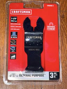 Cma0102-3 Craftsman Bi-metal Oscillating Blade 1-1/8 Inch 3 Pack