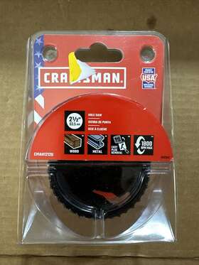Craftsman Cmah1212u 2-1/2 Inch Hole Saw For Wood Metal Usa Made New