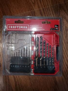 Cmam2214 Craftsman Drill Bit Set Gold Oxide 14-piece New With Case