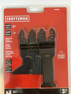 Cmao202 Craftsman Oscillating Tool Blades 3-piece Cutting Set Kit Assortment