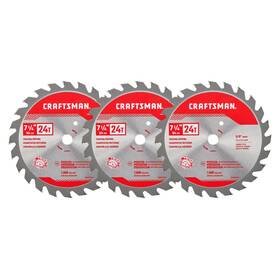 Cmas2725243 Craftsman 7-1/4-in 24t Framing/ripping Saw Blades 3 Pk -