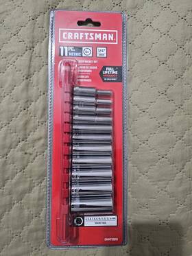 Cmmt12051 Craftsman Socket Set Metric 1/4-inch Drive 6-point 11-piece