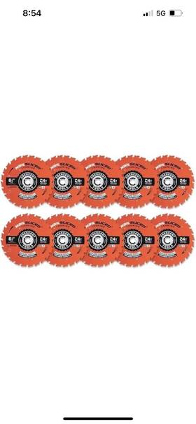 Csbfr-724-10 Crescent 10 Pack Csbfr-724 Nail Slicer 7-1/4 Inch 24 Tooth Framing Blade
