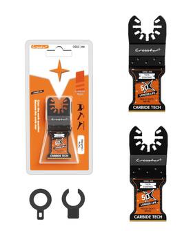 Cst-2ticnzd Crosstar Carbide Oscillating Saw Blades With Ticn Coating - 2-pack Multi Tool