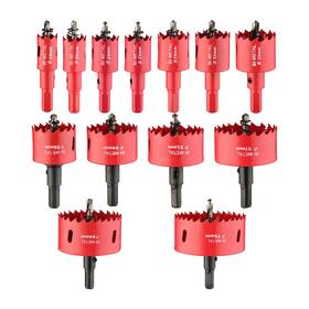 Dashap 653561587406 13pcs Bi-metal Hole Saw Kit With Drill Bits Carbide Set For Thin Me