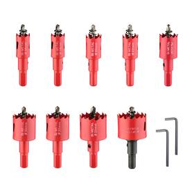 Dashap 653561587444 9pcs Bi-metal Hole Saw Kit Carbide Set For Thin Metal Wood Plywood
