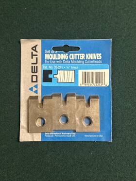 35-241 Delta 3 Moulding Cutter Knives No. 1/4 Inch Tounge