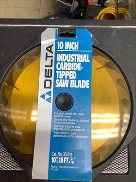 35-611 Delta 10 Inch Industrial Carbide-tipped Saw Blade Brand Cat. No