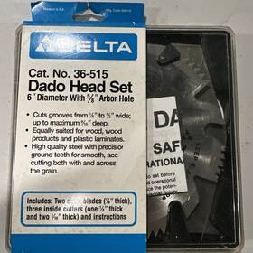 36-515 Delta Vintage Dado Head Set 6 Inch Diameter With - 5/8 Arbor Box Instr