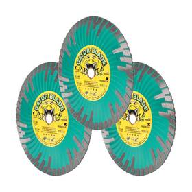 Turwu-070 Delta Diamond Products Incorporated Turwu-070/3k Gator Blade Supreme 7 Inch 3 Pack Wavy Core Turbo Saw B