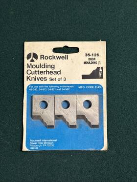 No.35-126 Delta 3 Delta/rockwell Moulding Cutter Knives Door