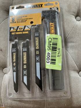 Dewalt 885911480116 Dwaxr48set 8-piece Reciprocating Saw Blade Set Usa