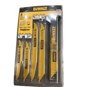 Dewalt 885911590518 Dwar8setcs 8 Pcs Reciprocating Blade Kit Various Sizes With Case Usa