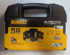 Dewalt 885911806992 Elite Series Carbide 9pc 1 Inch -2 Hole Saw Blades Kit Dah39ctset Brand New