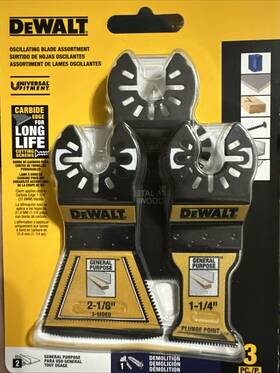 Dewalt 885911962544 3-pack Multiple Materials Oscillating Tool Blade Set Dwa423rset