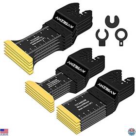 B0c2jzh9bb Dewalt 16 Pcs Titanium Oscillating Saw Blades For Metal Wood Plastic Multi Tool Kits