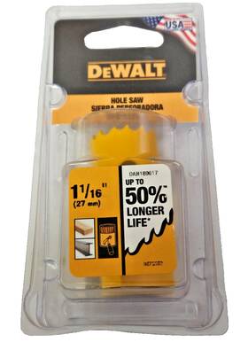 Dah180017 Dewalt D180017 1-1/16 Inch Bi-metal Hole Saw Usa Made Cuts Wood And Metal
