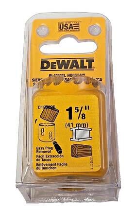 D180026 Dewalt 1-5/8 Inch Bi-metal Hole Saw Usa Made Cuts Wood And Metal