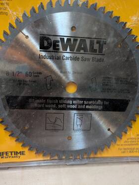 Dw3286 Dewalt 8-1/2 In X 60 Tooth Industrial Carbide Saw Blade