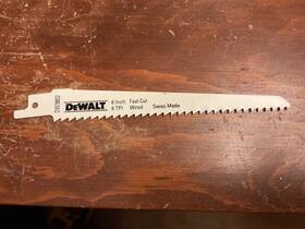 Dw3802 Dewalt 6 Inch Fast Cut Tpi Wood Saw Blade