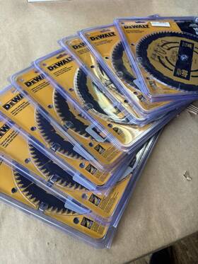 Dwa11080 Dewalt Lot Of 8 10 Inch Circular Saw Blade 3x Life 80 And 60 Teeth Used