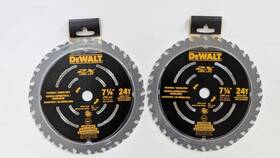Dwa35724 Dewalt 2-pack 7-1/4-in 24 -tooth Framing Carbide Circular Saw Blade New