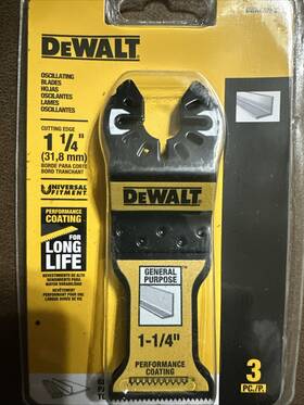 Dwa4209-3 Dewalt Oscillating Blade 1-1/4 Inch Carbide Edge 3 Pack