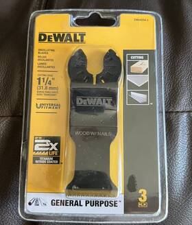 Dwa4254-3 Dewalt 1-1/4 Inch General Purpose Oscillating Blades 3pc New Sealed