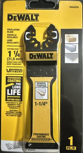 Dwa4255 Dewalt Titanium Nitride Coated Oscillating Tool Blade General Purpose