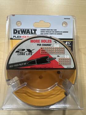 Dwafv0458 Dewalt Flexvolt Carbide Wood Hole Saw Blade 4-5/8 Inch