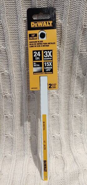 Dwht20549 Dewalt 10 Inch 24-tpi Bi-metal Hacksaw Blade