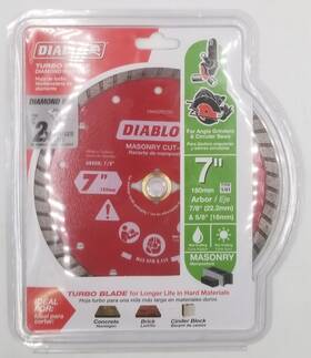 Diablo 008925164081 Dmadt0700 Diamond Turbo Masonry Cut Off Blade 7 Inch