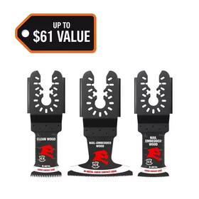 Diablo 445019939980 Demo Demon Universal Fit Bi-metal Oscillating Blade Set 3-pack