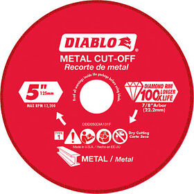 Ddd050dia101f Diablo 5in. Metal Cutting Diamond Disc Model#