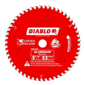 Diablo-d0552n Diablo D0552n 5-7/8 Inch X 52-teeth Saw Blade For Aluminum