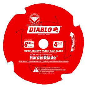 D0604tsh Diablo 6-1/2 Inch 4-teeth Track Saw Blade For Jameshardie And Fiber Cement