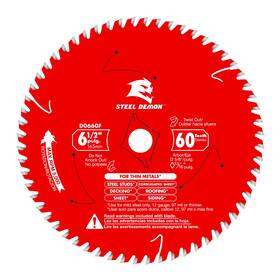 D0660fa Diablo 6-1/2 Inch X 60-teeth Steel Demon Saw Blade For Thin Metal
