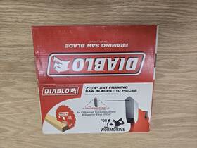 D0724w Diablo 10 Blades 7-1/4 Inch X 24t Carbide Framing Saw Blade New Pack